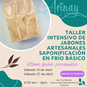 Taller Presencial Jabones Saponificados Básico