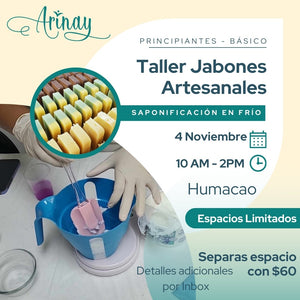 Taller Presencial Jabones Saponificados Básico